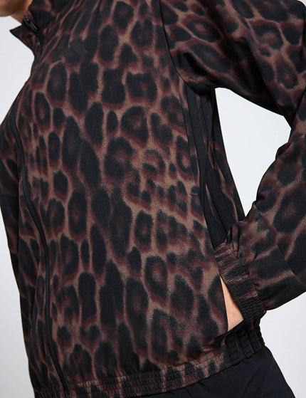 adidas Workout Essentials Leopard Woven Jacket - Earth Strata/Blackimages4- The Sports Edit