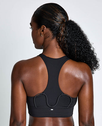 adi365 Running Pocket Medium Support Bra - Black