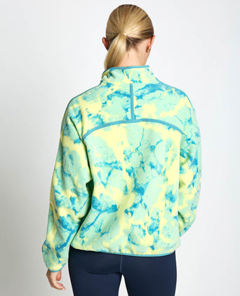Bamburgh Half Zip Fleece - Light Electro Printed