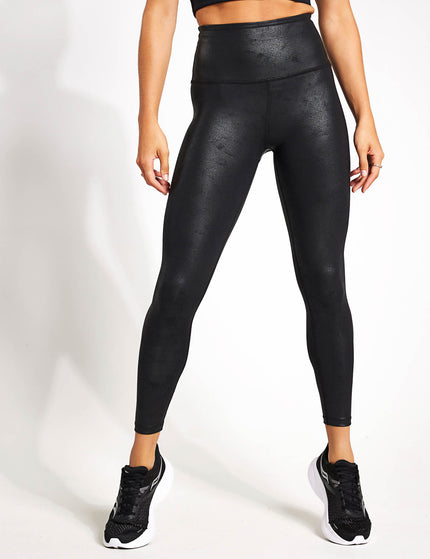 Beyond Yoga Leatherette High Waisted Midi Legging - Black Leatherette Foilimages1- The Sports Edit