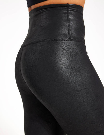 Beyond Yoga Leatherette High Waisted Midi Legging - Black Leatherette Foilimages4- The Sports Edit
