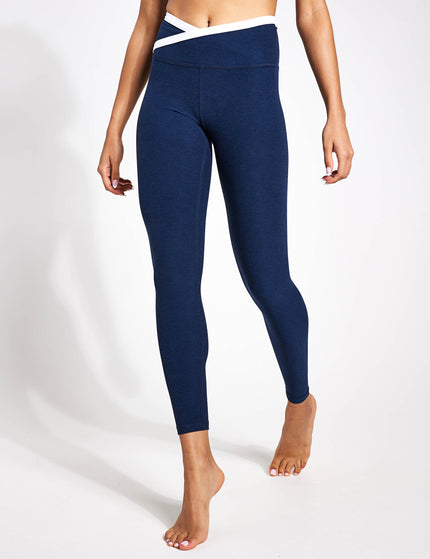 Beyond Yoga Spacedye Outlines High Waisted Midi Legging - Nocturnal Navy/Cloud Whiteimages1- The Sports Edit