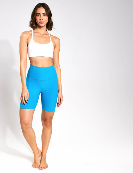 Beyond Yoga Spacedye High Waisted 7" Biker Short - Cali Blue Heatherimages4- The Sports Edit