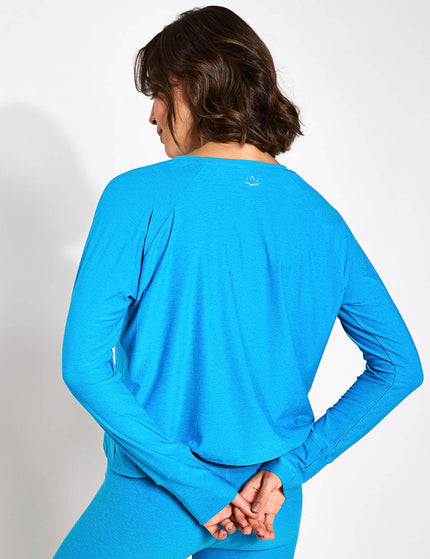 Beyond Yoga Featherweight Daydreamer Pullover - Cali Blue Heatherimages2- The Sports Edit