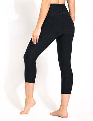 Spacedye Out Of Pocket High Waisted Capri Legging - Darkest Night