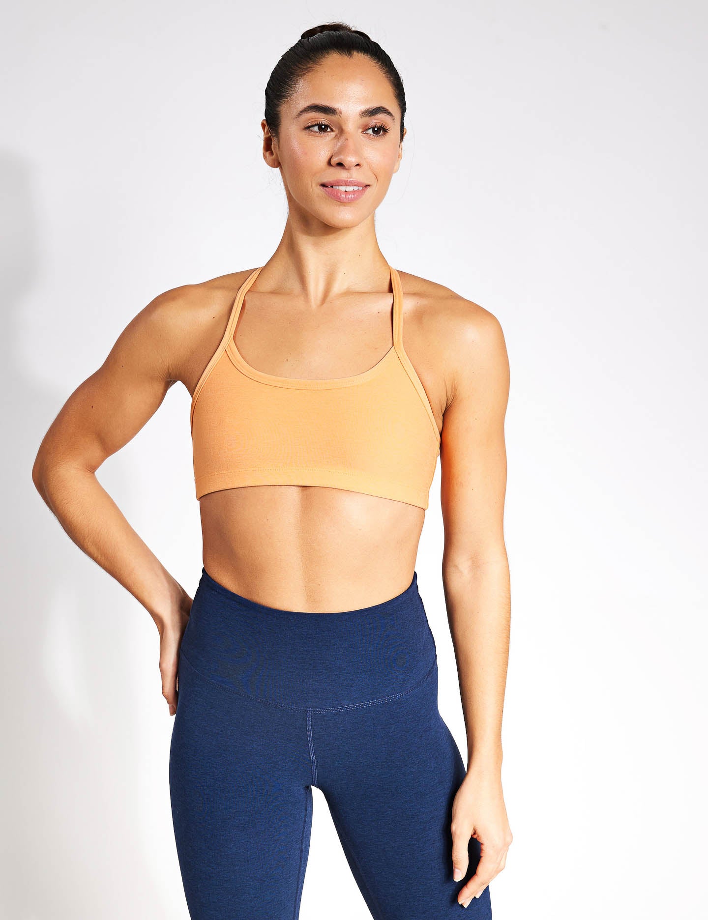 Beyond Yoga Spacedye across strap sports bra