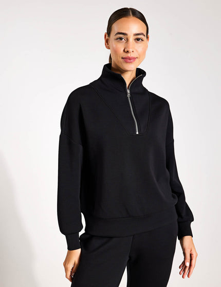 Varley Hawley Half Zip Sweat - Blackimages3- The Sports Edit