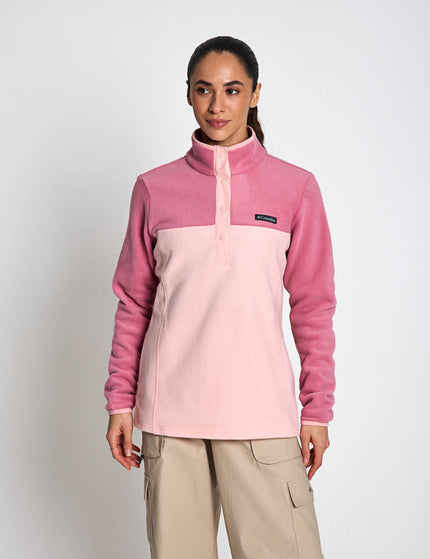 Columbia Benton Springs Half Snap Pullover - Pink Sandimages1- The Sports Edit