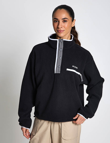 Columbia | Helvetia II Crop Half Snap Fleece - Black | The Sports Edit