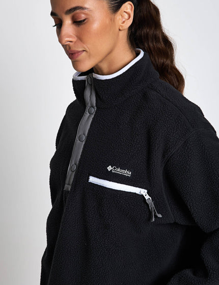 Columbia Helvetia II Cropped Sherpa Half Snap Fleece - Blackimages3- The Sports Edit