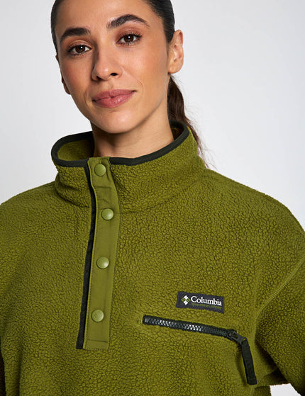 Columbia Helvetia II Cropped Sherpa Half Snap Fleece - Mossy Greenimages3- The Sports Edit