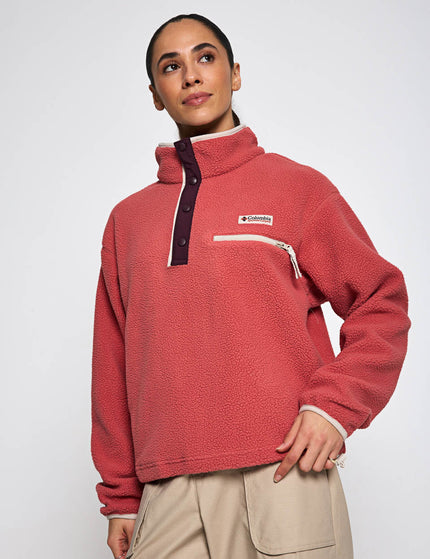 Columbia Helvetia II Cropped Sherpa Half Snap Fleece - Washed Redimages4- The Sports Edit