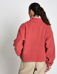 Columbia | Helvetia II Crop Sherpa Half Snap - Green | The Sports Edit