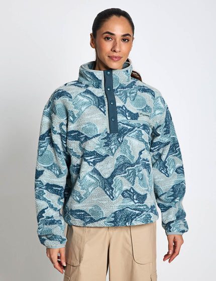 Columbia Helvetia II Cropped Sherpa Half Snap Printed Fleece - Marine Light/Sunscapeimages1- The Sports Edit