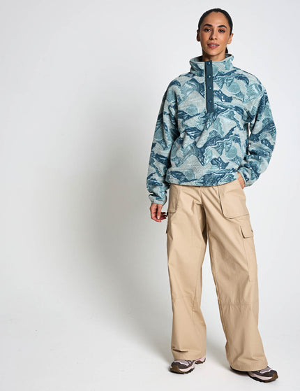 Columbia Helvetia II Cropped Sherpa Half Snap Printed Fleece - Marine Light/Sunscapeimages6- The Sports Edit