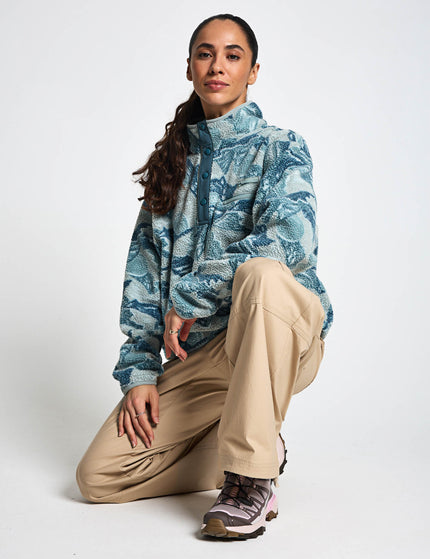 Columbia Helvetia II Cropped Sherpa Half Snap Printed Fleece - Marine Light/Sunscapeimages5- The Sports Edit