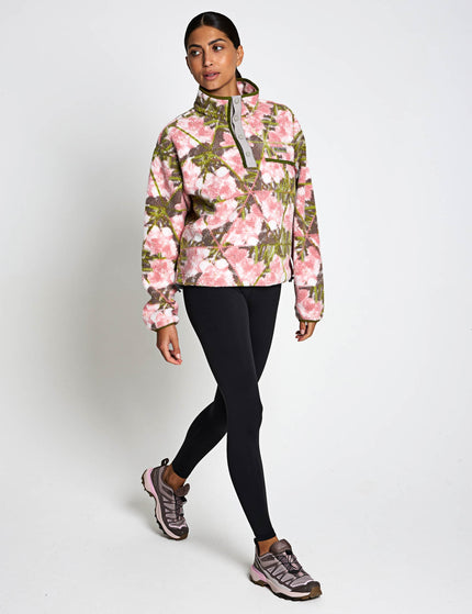 Columbia Helvetia II Cropped Sherpa Half Snap Printed Fleece - Pink Agate/Florascopeimages6- The Sports Edit