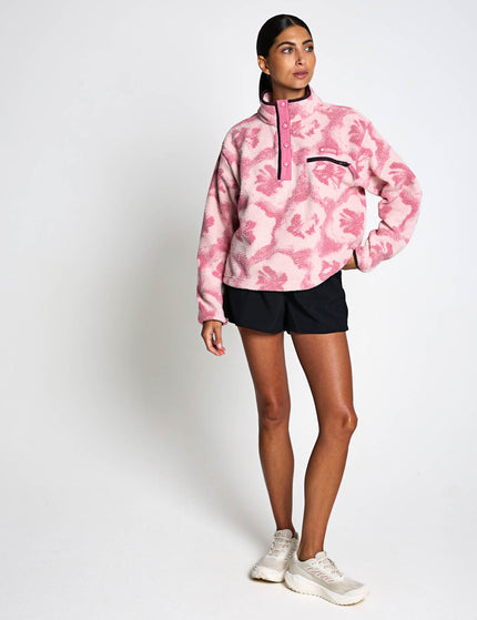 Columbia Helvetia II Cropped Sherpa Half Snap Printed Fleece - Rosette/Sprayflowerimages4- The Sports Edit