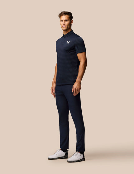 Castore Pinnacle Pique Stripe Polo - Navy/Whiteimages2- The Sports Edit