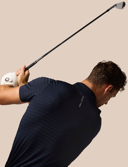 Castore Pinnacle Pique Stripe Polo - Navy/Whiteimages6- The Sports Edit