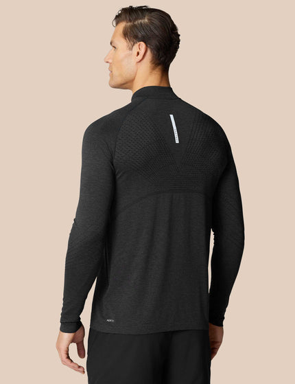 Castore Seamless 1/4 Zip Long Sleeve Top - Black/Whiteimages2- The Sports Edit