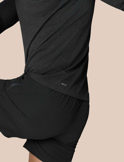 Castore Seamless 1/4 Zip Long Sleeve Top - Black/Whiteimages4- The Sports Edit