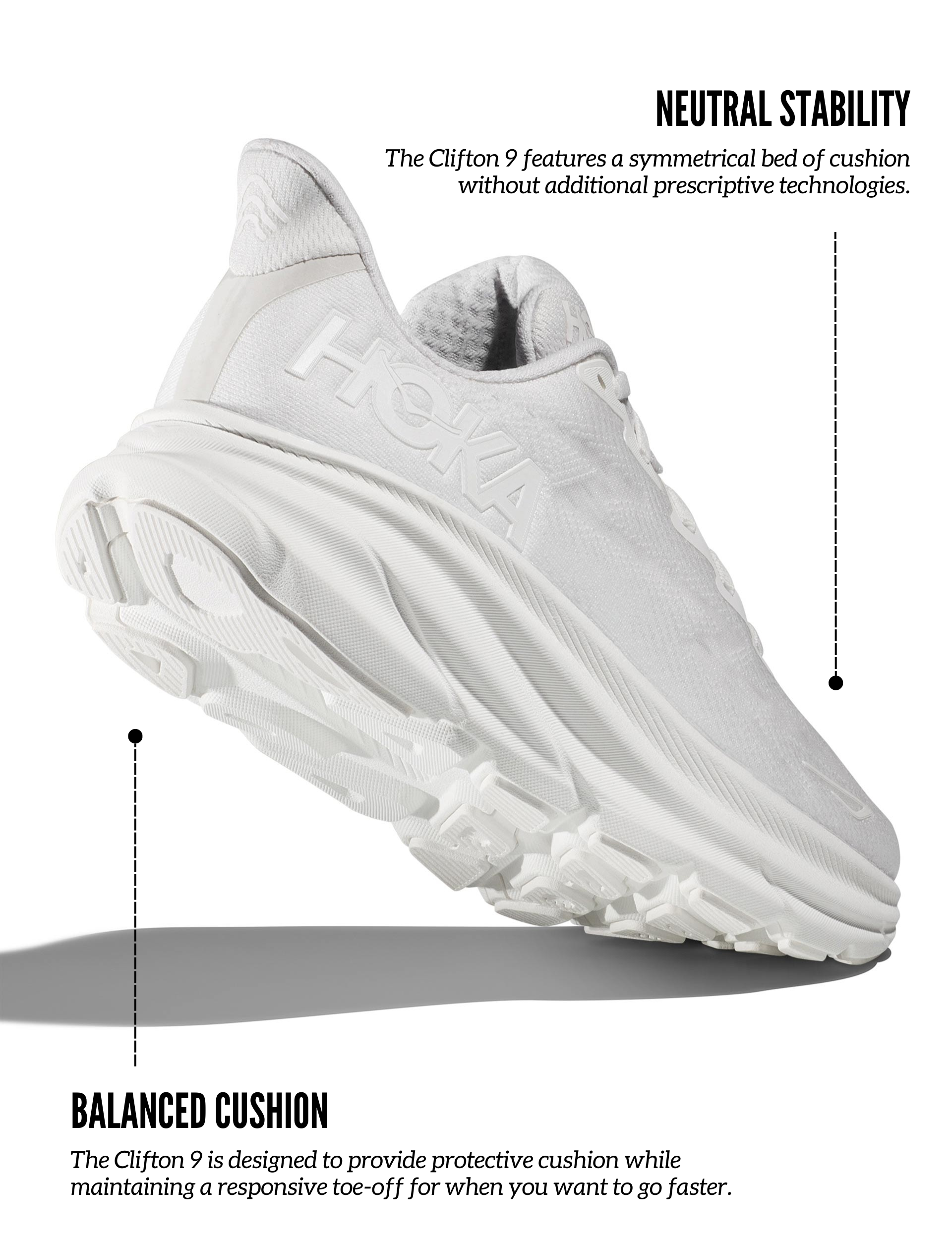 Hoka hotsell white shoes
