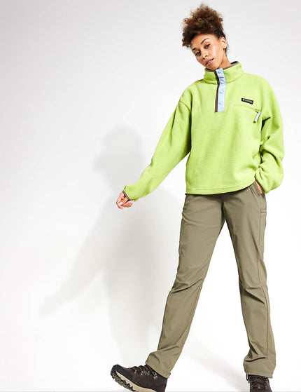 Columbia Helvetia Cropped Half Snap Fleece - Napa Green/Whisper/Stone Greenimages4- The Sports Edit