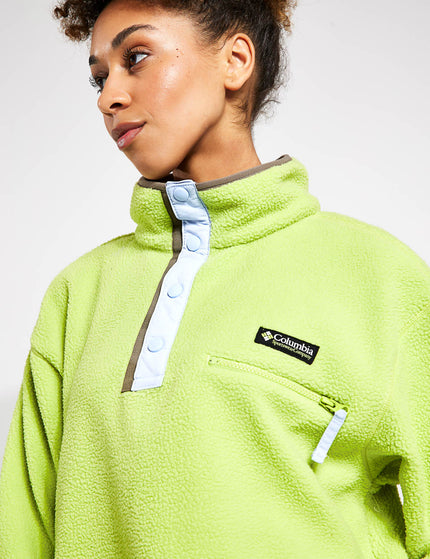 Columbia Helvetia Cropped Half Snap Fleece - Napa Green/Whisper/Stone Greenimages3- The Sports Edit