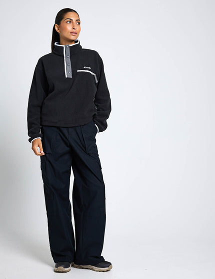 Columbia Helvetia II Cropped Sherpa Half Snap Fleece - Blackimages4- The Sports Edit