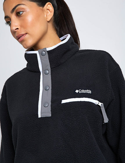 Columbia Helvetia II Cropped Sherpa Half Snap Fleece - Blackimages3- The Sports Edit