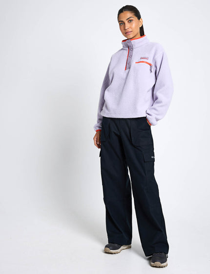 Columbia Helvetia II Cropped Sherpa Half Snap Fleece - Lavender Pearl/Shale Purple/Zingimages4- The Sports Edit