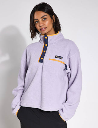 Helvetia II Cropped Sherpa Half Snap Fleece - Lavender Pearl