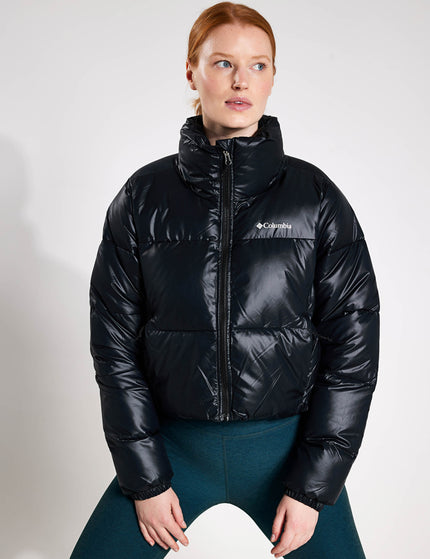 Columbia Puffect Cropped Puffer Jacket - Black Glossimages1- The Sports Edit