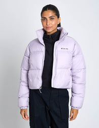 Columbia | Puffect II Cropped Puffer Jacket Lavender | The Sports Edit