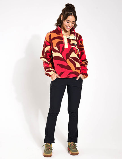 Columbia Helvetia Cropped Half Snap Fleece - Spice Floristic Print/Sunkissed/Juicyimages4- The Sports Edit