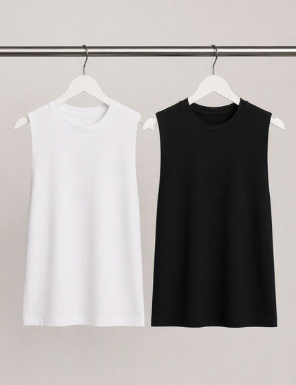 Sweaty Betty The Essential Sleeveless Vest Starter Set - Black / Whiteimages1- The Sports Edit