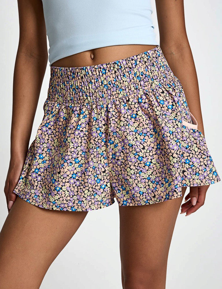 Get Your Flirt On Printed Shorts Ditsy Combo