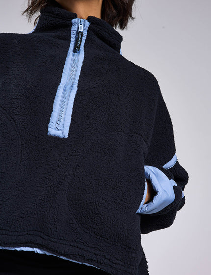 FP Movement Mountain High 1/2 Zip Fleece - Black/Blue Grey Comboimages4- The Sports Edit