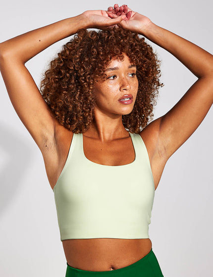 Girlfriend Collective Paloma Bra Classic - Green Teaimages1- The Sports Edit
