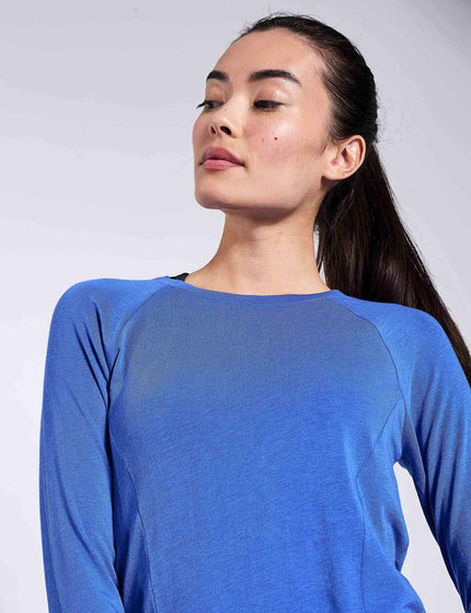 Goodmove Scoop Neck Base Layer Fitted Top - Cornflowerimages3- The Sports Edit