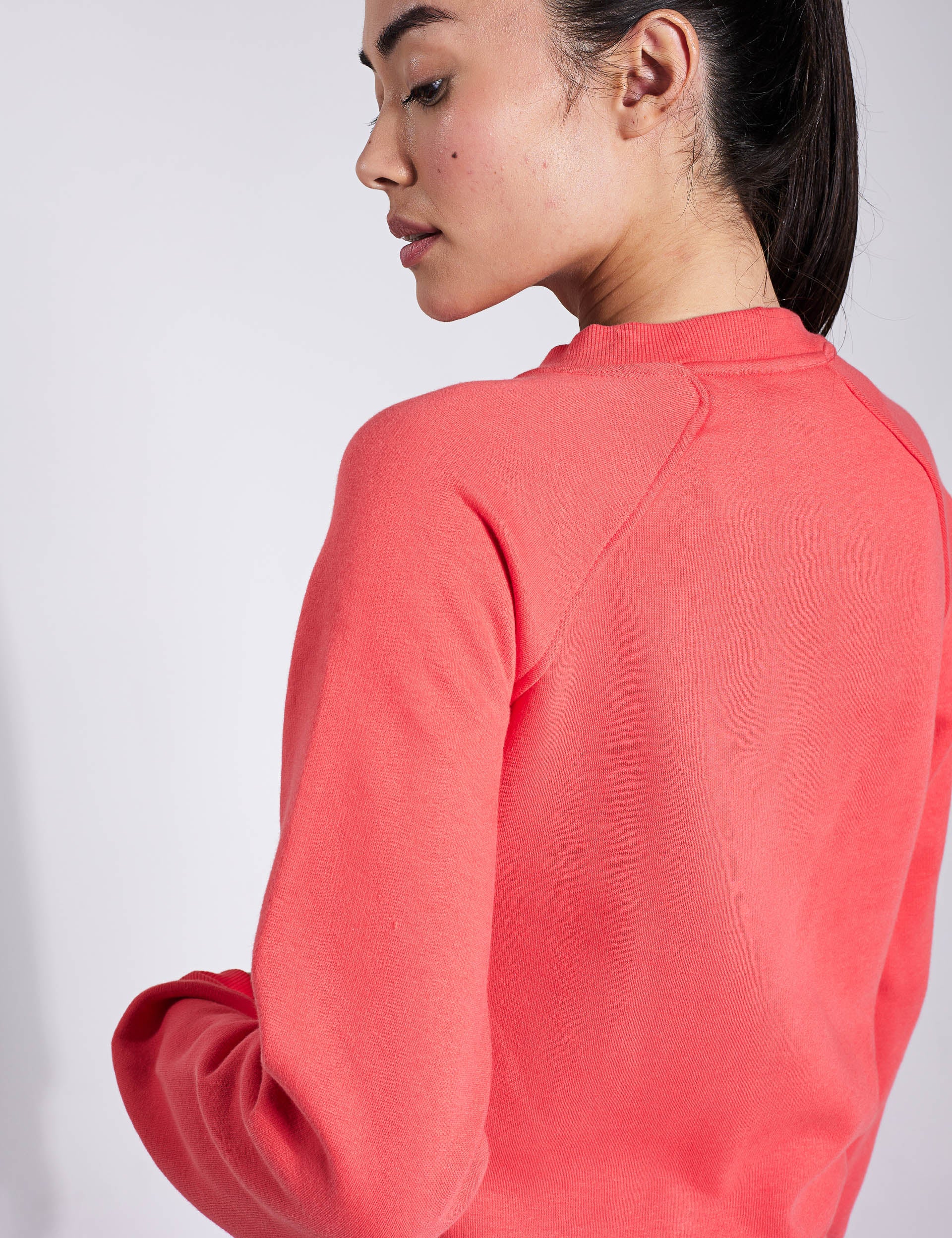 Goodmove | Cotton Rich Crew Neck Sweatshirt - Melon | The Sports Edit