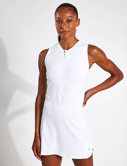 Goodmove Half Zip Sports Dress - Whiteimages1- The Sports Edit