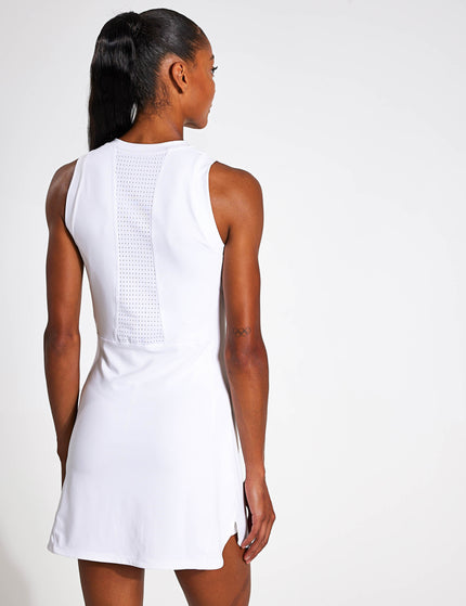 Goodmove Half Zip Sports Dress - Whiteimages3- The Sports Edit