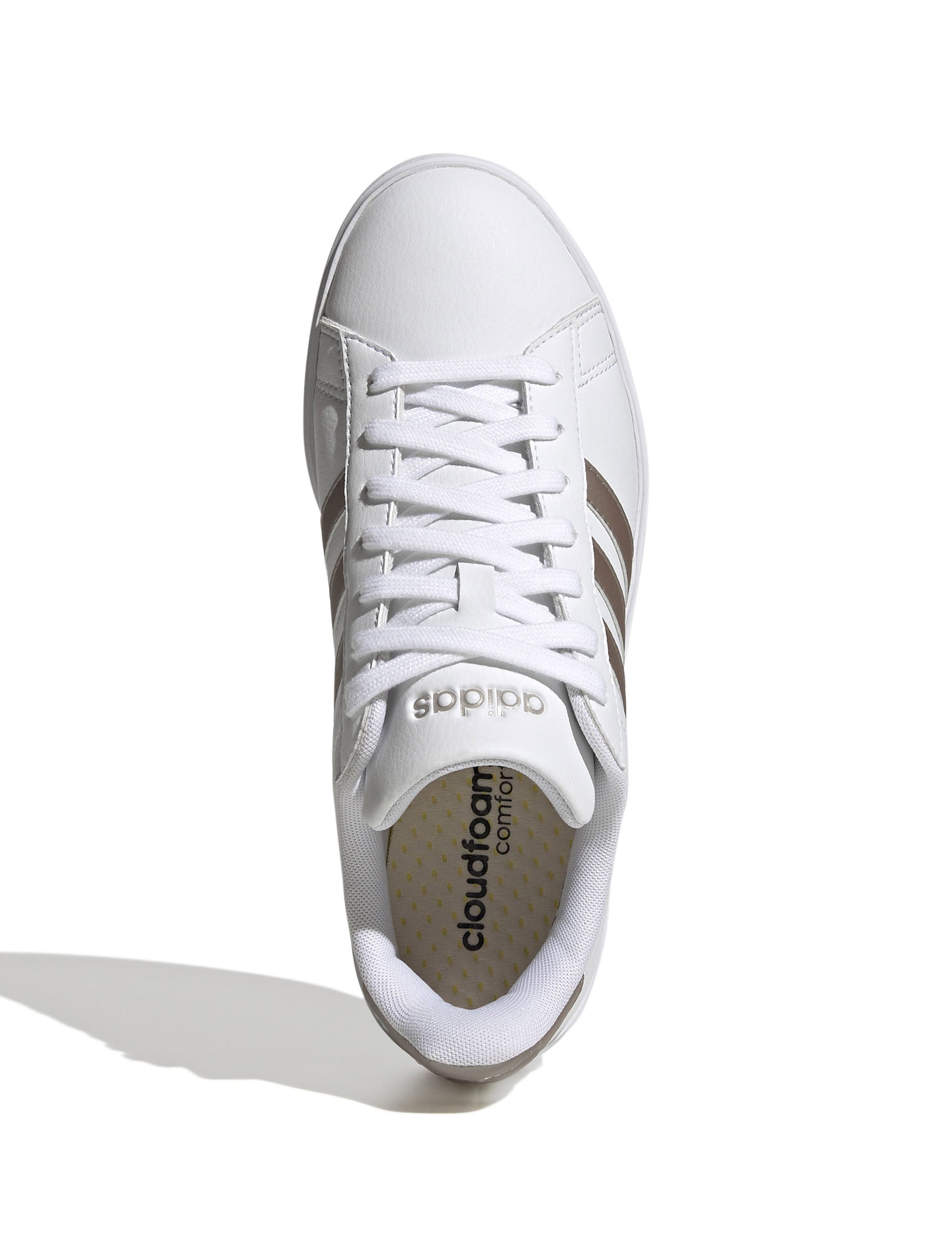 adidas Grand Court Shoes White/Platinum The Sports Edit