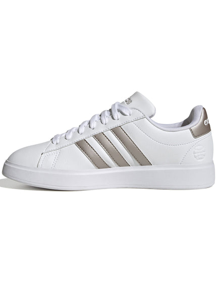 adidas Grand Court 2.0 Shoes - Cloud White/Platinum Metallicimages3- The Sports Edit