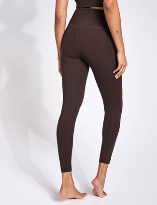 Compressive High Waisted Legging - Cocoa Bean