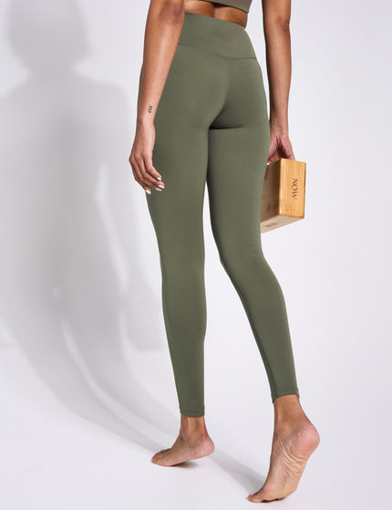 Girlfriend Collective FLOAT High Waisted Legging - Cured Greenimages2- The Sports Edit