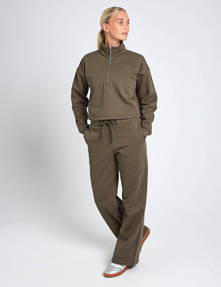 Girlfriend Collective Millie Straight Leg Sweatpant - Minkimages4- The Sports Edit