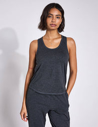 Girlfriend Collective | ReSet Relaxed Tank - Black | The Sports Edit